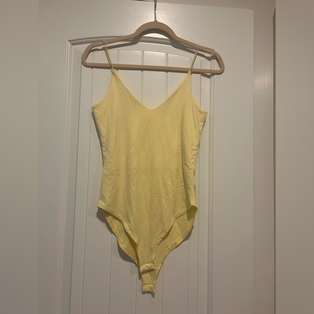 Yellow body suit tank top